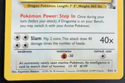 Dragonite Fossil 4/62 Holo Rare 100 HP Wizards Unlimited English Pokemon TCG - Image 4