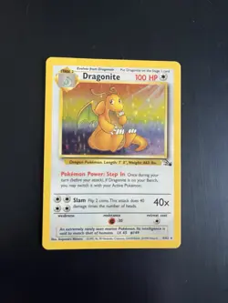 Dragonite Fossil 4/62 Holo Rare 100 HP Wizards Unlimited English Pokemon TCG - Image 5