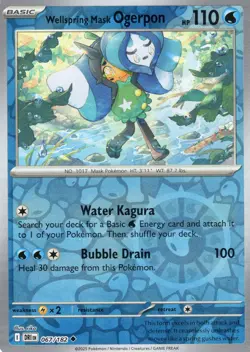 Pokemon Wellspring Mask Ogerpon Reverse Holo Uncommon Destined Rivals 067/182 NM - Image 1