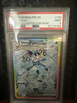2025 POKEMON PRISMATIC EVOLUTIONS SPECIAL ILLUSTRATION RARE GLACEON EX PSA 9 - Image 1