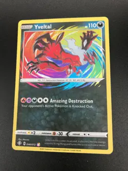 Yveltal 046/072 AMAZING ULTRA RARE SWSH Shining Fates Pokemon Holo NM 2021 - Image 1