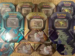 Pokemon TCG Triple Whammy Tin Set Lot Of 15 TYRANITAR SLAKING DARKRAI NEW SEALED - Image 3