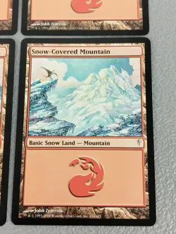 Set of x4, MTG Snow-Covered Mountain Coldsnap Regular - Image 4