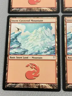 Set of x4, MTG Snow-Covered Mountain Coldsnap Regular - Image 5
