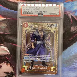2025 One Piece OP11 EN Silvers Raleigh Special Alternate Art PSA 9 - Image 1