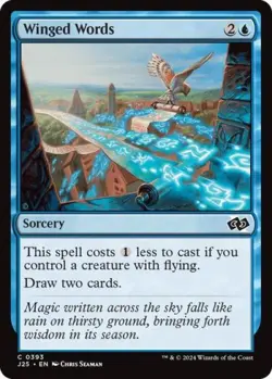 Winged Words - Light Play MTG Foundations Jumpstart - Image 1