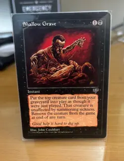 Shallow Grave Rare Reserved List Authentic NM Condition MTG Card - Image 1