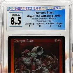 MTG - Urza's Destiny - Trumpet Blast - Foil - Graded - CGC 8.5 - Vintage - Image 4