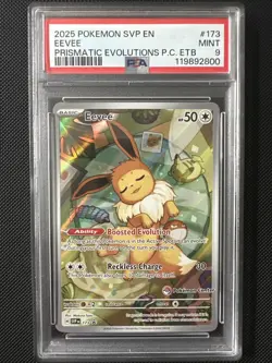 Eevee Pokemon Center Exclusive ETB 173 Scarlet & Violet Promo Cards Holo PSA 9 - Image 1