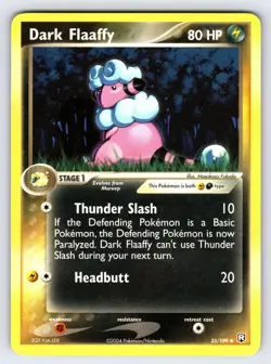 Dark Flaaffy 33/109 2004 EX Team Rocket Returns Pokemon Card TCG Uncommon - VLP - Image 1