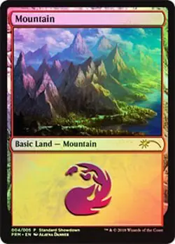 Mountain (Standard Showdown 2018) FOIL Promo HEAVILY PLD Special CARD ABUGames - Image 1