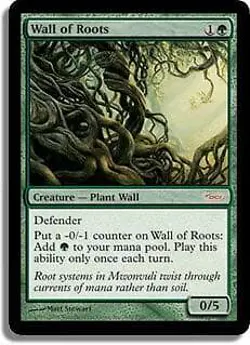 Wall of Roots (FNM) FOIL Promo PLD Creature Special MAGIC MTG CARD ABUGames - Image 1