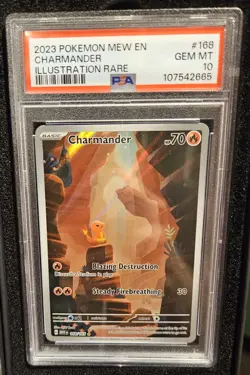 PSA 10 🔥CHARMANDER🔥 151 IR 168/165 2023 SCARLET & VIOLET POKEMON CARD - Image 1