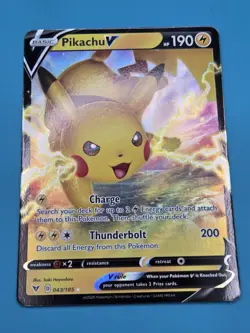 Pokemon TCG Pikachu v Ultra Rare Card Vivid Voltage 2020 NM - Image 1