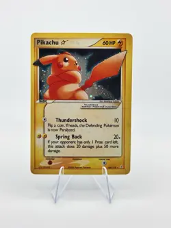 Custom Made Pikachu Gold Star 104/110 Holon Phantoms Holo Fan Art Card Non TCG - Image 1