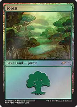 Forest (Standard Showdown 2017) FOIL Promo NM Land Special MAGIC CARD ABUGames - Image 1