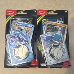 Pokemon TCG Mega Evolution Perfect Order Booster Pack 2 Promo Cards & Coin - Image 1