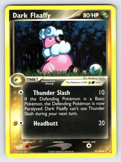 Dark Flaaffy 33/109 2004 EX Team Rocket Returns Pokemon Card TCG Uncommon - Mp - Image 1
