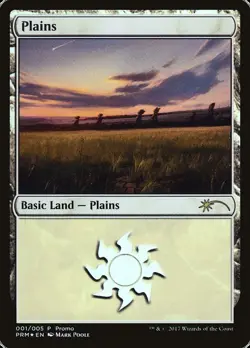 Plains (Gift Pack 2017) FOIL Promo MINT Land Special MAGIC MTG CARD ABUGames - Image 1