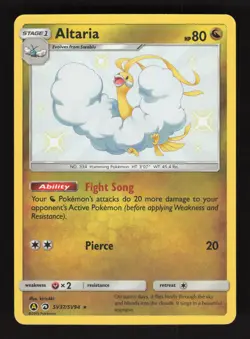 Altaria SV37/SV94 Pokemon Hidden Fates Holo Card - Image 1