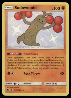 Pokemon Cards Sudowoodo SV20/SV94 Hidden Fates Shiny Vault Rare Shiny NM *2 - Image 1