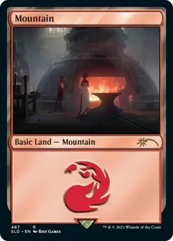 Mountain (Secret Lair 487 Arcane) FOIL Promo NM Land Basic Land CARD ABUGames - Image 1