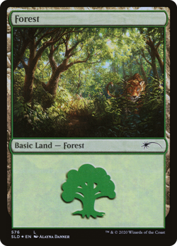 Forest (Secret Lair 576) FOIL Promo NM Land Basic Land MAGIC MTG CARD ABUGames - Image 1