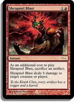 Shrapnel Blast (FNM) FOIL Promo HEAVILY PLD Instant Special MAGIC CARD ABUGames - Image 1