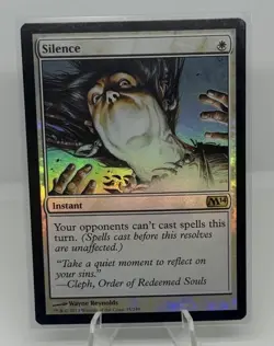 MTG FOIL Silence - Magic 2014 #035 - NM - Image 1