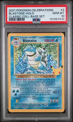 2021 POKEMON CELEBRATIONS CLASSIC COLLECTION #2 BLASTOISE-HOLO PSA 10 - Image 1