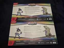 2 x Pokemon Prismatic Evolutions Lucario EX and Tyranitar EX Premium Collection - Image 3