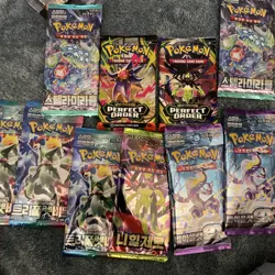 POKEMONS 10 PACK LOT SEALED 2 PERFECT ORDER 8 KOREAN PACKS - Image 2