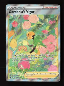 Gardenia's Vigor GG61/GG70 Ultra Rare Crown Zenith Galarian Gallery Pokemon NM - Image 1