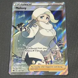 Pokemon Card - Melony (Full Art) Ultra Rare SWSH06: Chilling Reign 195/198 NM - Image 1