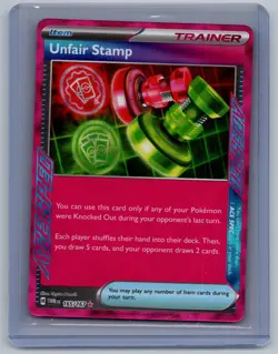 Unfair Stamp 165/167 ACE SPEC Rare Twilight Masquerade Pokemon Near Mint - Image 1