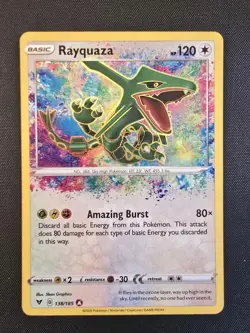 Pokemon TCG Rayquaza Vivid Voltage 138/185 Holo Amazing Rare - Image 1