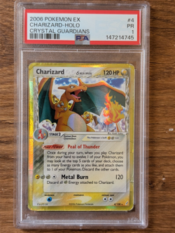 2006 Pokemon EX Crystal Guardians PSA 1 Charizard Holo #4 FRESH GRADE CASE - Image 1