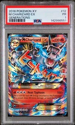 PSA 1 2016 Pokemon XY Generations M Mega Charizard EX 12/83 Full Art Holo Foil - Image 1
