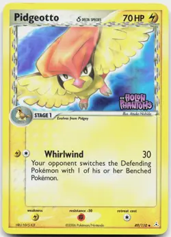 Pidgeotto 49/110 Uncommon Holon Phantoms Pokemon Reverse Holo MP - Image 1