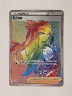 Nessa Rainbow Full Art Trainer #196/185 - Pokemon Vivid Voltage - Image 1