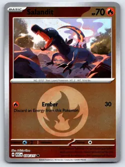 SALANDIT 034/217 ENERGY REVERSE HOLO ME: ASCENDED HEROES POKEMON NM/M - Image 1