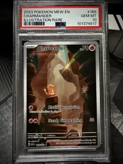 Pokemon 2023 Charmander 168/165 IR Scarlet & Violet 151 GEM MINT PSA 10 - Image 1