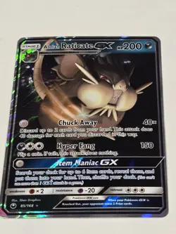 Alolan Raticate GX 85/168 Celestial Storm NM Ultra Rare Pokemon Full Art 🔥 - Image 2