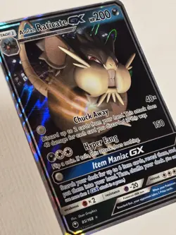 Alolan Raticate GX 85/168 Celestial Storm NM Ultra Rare Pokemon Full Art 🔥 - Image 4