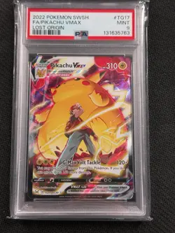 Pokemon TCG Pikachu VMAX Lost Origin Trainer Gallery TG17/TG30 PSA 9 - Image 1
