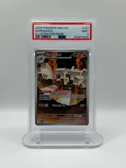 2025 POKEMON MEG EN-MEGA EVOLUTION ILLUSTRATION RARE #147 GARGANACL PSA 9 - Image 1