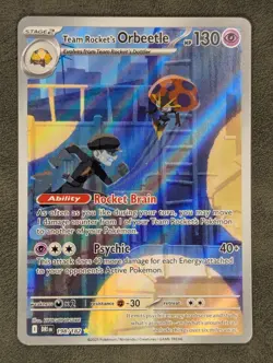 Team Rocket's Orbeetle 198/182 Pokemon TCG Illustration Rare SV10: Destined Riva - Image 1