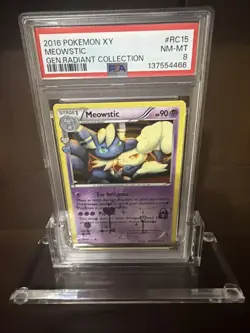 2016 POKEMON XY GENERATIONS RADIANT COLL #RC15 MEOWSTIC PSA 8 - Image 1