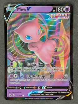 Mew V 113/264 Pokemon TCG Ultra Rare SWSH08: Fusion Strike Near Mint - Image 1