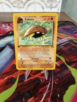 Kabuto 50/62 Common Fossil Pokemon 1st Edition Lightly Played - Image 1